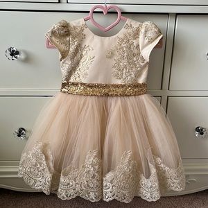 Itty Bitty Toes Tisha Dress in Gold